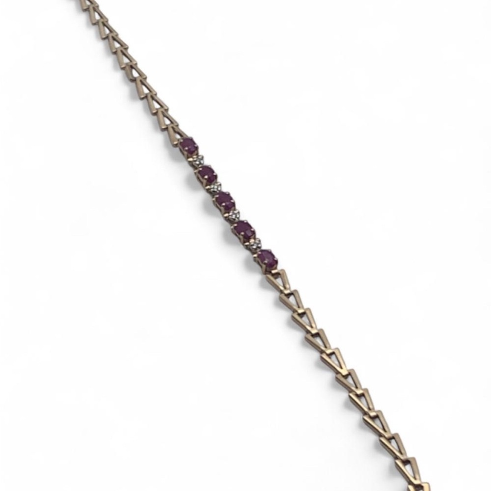 Ruby and Diamond bracelet 10k